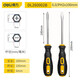 Deli magnetic screwdriver 2-piece set Eleven-shaped screwdriver household torx screwdriver set combination DL260002B