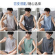 Modal Men's Pyjamas Summer 2025 New Ice. Coule rond de soie mince Sans manches à manches fraîches de vêtements décontractés à la maison 12026 Night Sky Grey [Ice Modal] L 120-140jin [Jin est égal à 0,5 kg]