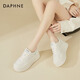 达芙妮（DAPHNE）小白鞋女新款女鞋厚底增高松糕休闲板鞋春款学生鞋子 米色 单层 跟高7cm（春秋款） 37 (235mm) 标准码