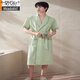 Nightgown modal Men's Men's Summer à manches courtes coton pur Bathrobe mi-longueur Japonais japonais Vêtements de maison de grande taille pour hommes Yukata 72xuan753 Drop gris coton pur coton pur de nuit à manches courtes M.