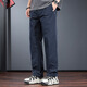 
New Balance casual pants men loose straight summer thin wrinkle-resistant wear-resistant brand versatile outdoor sports quick-drying long pants men Navy blue XL