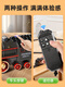 Children's electric remote control retro steam train toy track car set simulated rails Bridge-steam train [99*207cm] with 5 cars Remote control + electric - dual mode - gift box [charging version