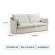 
Lin's Home Wood Industry Natural Linen Fabric Sofa Living Room 2025 New Small Apartment Fully Disassembled and Washed Yunduo Sofa BS675 1.85m Bei white - Fully Disassembled and Washed (including cloth cover)