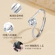 Chinese gold platinum diamond ring for women platinum engagement diamond ring gift for girlfriend and wife birthday platinum ring for women-10 points real diamonds