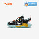 ANTA children's sandals boys autumn breathable outdoor non-slip wear-resistant toe-toe beach shoes D black/ice water green/gum yellow 28