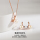 Qianlou's new 8-9mm freshwater pearl pendant necklace, fashionable and versatile, 925 sterling silver clavicle chain, summer freshness, earrings