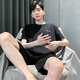 浪莎（langsha）男士睡衣男夏季短袖纯棉男款夏天薄2025新款男生大码家居服 HDE-9928 L 男