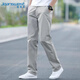Jeanswest Casual Hosen Männer 2025 Sommermodentrend vielseitig lose komfortable Freizeithosen Männer hellgrau 32