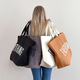 Export extra large canvas bag Canvas Tote Bag travel black tote bag thickened black 70*43*17cm horizontal large size