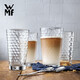 WMF Futenbao glass, diamond pattern glass water cup, household drinking cup set, diamond pattern latte cup four-piece set, diamond pattern straight cup set of four