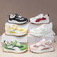 Gduck Kids Kids's Sports Sports For Summer New Style for Boys and Girls Single Net Single Board Board Zapatos para estudiantes Zapatos blancos Versátiles Soft Sole Running 699- (superficie de cuero impermeable) Verde 36/Longitud de calzado es de aproximadamente 21.5 cm