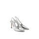 
CHARLES/KEITH texture chain pointed toe high heel sandals for women's shoes birthday gift for girls CK1-60280377 Silver silver 38 (245)