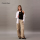 Calvin KleinJeans【明星同款】25春夏新款女ck罗纹弹力修身背心T恤47B829G UB1-太空黑 M