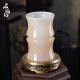 妙普乐高端轻奢天然大理石笔筒玉石石诚记大号毛笔复古装饰礼品中国风创意个性定制 现货-青玉笔筒B81501 8*15cm