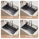 
Jiumu Kitchen 304 stainless steel thickened nano-handmade sink large single-slot under-counter wash basin household dishwasher set Set C-standard version (Flying Rain Pulling Faucet) 680X460