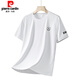 Pierre cardin short-sleeved men's 2025 new summer ice silk cool half-sleeved top for men's casual loose breathable T-shirt 829 white M 80-100Jin [Jin equals 0.5 kg]