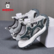 Babudou boys and girls rotate buttons toe sandals in summer new beach shoes breathable boys lightweight children's shoes blue K983 37 size 23.7cm