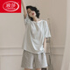 Langsha 2025 Nuevo pijamas para mujeres para el verano de algodón puro de algodón puro conjunto de dos piezas de dos piezas para el hogar con rayas de verano y YZT9854 M Style de mujeres recomendado 80-100Jin [Jin equivale a 0.5 kg]