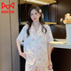 
Cat Man (MiiOW) pajamas for women in summer ice-sensing short-sleeved thin style for summer can wear small girls sweet silk home clothes suit 9201 2XL (140-160Jin [Jin equals 0.5 kg])