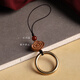 CHUXIANG brass ring mobile phone ring buckle metal universal dust plug pendant USB pendant anti-lost lanyard mobile phone pendant brass ring-Huang Pu