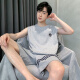 浪莎睡衣男士夏季纯棉薄2025新款背心短裤男款家居服套装大码无袖夏天 OMM-13063 L 均码