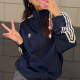 阿迪达斯 （adidas）三叶草25款经典藏蓝色条纹立领外套夹克IR9893官方旗舰 IR9893 藏蓝色/ S