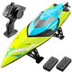 4DRC proportional high-speed remote control boat on the water large speedboat yacht launch steamer toy birthday gift for boys and girls green 50cm high-speed speedboat (capsize reset) 2 sets of batteries + remote control battery