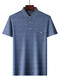 
Lomon dad short-sleeved T-shirt men's summer clothes middle-aged ice silk men's clothing grandfather cotton top middle-aged men's polo shirt 9934 red [65% cotton] M 165/M [115Jin [Jin equals 0.5 kg]]