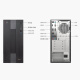 Lenovo Hurricane M400 Office Commercial Desktop Computer Host + Monitor de 27 pulgadas Estándar: i3-12100/8g/512g Estado sólido/pantalla condensada