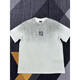T-shirt d'eau de lavage noir et gris de haute qualité 24 Le début de couleur solide de la couleur unie de couleurs solides de la première lettre