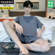 Modal 80-220jin [Jin entspricht 0,5 kg] Big Children Pyjamas Jungen Sommer kurzärmelige Baumwolle Teenager Mittelschüler große Jungen