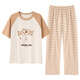 Kurzärärmelte Baumwoll-Pyjamas Set Summer Pure Baumwollhosen Home Kleidung koreanische Streifen können außerhalb von Y9721 m getragen werden (empfohlen 75-95jin [Jin gleich 0,5 kg])