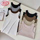 Langsha High-End-Weste für Frauen Sommerkleidung 2025 NEUE ärmellose innere Schlanke Schlanker Basishemd breiter Schultergurt rundem Hals Brauner XL 125-140jin [Jin ist gleich 0,5 kg] Tragen tragen