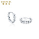 Safir's birthday gift PT950 platinum earrings shiny ins scenery bead earrings one pair about 3.05 grams