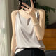 Gemila Knited Scoussen Gile pour femmes 2025 Été Nouveau style intérieur sans manches français arrière back top blanc xl 125-140jin [Jin est égal à 0,5 kg]