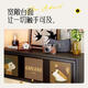 Шкаф Mercerta Shoe Cabinet Home Home Door Hesepper Входной шкаф, интегрированный на стену средневекового стиля, многослойная многослойная панель из углеродной стали)