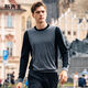 Mr. BU [Haare T] Mr. Bu 2024 Herbst Herren runder Nackenpullover Farbbündel Wolle Casual Pt15565 Galaxy Grey S