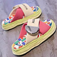 Belle thick-soled sandals for women in summer wear 2025 new internet celebrity super popular niche graffiti beach sandals feel yellow graffiti 36