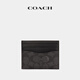 Trainer (Coach) Herrenbrieftasche, klassische Logo -Kartenbeutel für Frauen, Holzkohle schwarz/schwarz