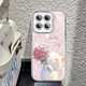 Suitable for Xiaomi 15 mobile phone case pro feather yarn new 14 hydrangea pink cat red rice k80 light luxury k70/60/50 supreme version/note14 female model comes with lens film protective cover fine hole feather yarn-hydrangea pink cat Xiaomi 14
