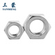Sanmon 304 stainless steel hexagonal nut DIN934 M5 (10 pieces/bag)