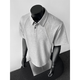 Fengfeng Space Cotton American Polo Рубашка мужская высококачественная футболка для сплайсинга в тяжелом весе Генри шейный шейный серая передняя часть плеча с коротким рукавом светло-серый [обновление] 90% покупатели выбирают 3xl Рекомендуемое 165-180jin [Jin равняется 0,5 кг]