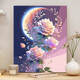 Wenshio Xingyue Rose Blume DIY Digitalöl Malerei Handgefüllte und dekomprimierte Ölfarbe Wohnzimmer Schlafzimmer Dekoration Malerei Boguang Linlin Tulp 6191 Highlight Pigment + 6 Pinsel + HD 1