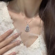 Idel's Fulu Chalcedony Gourd Necklace sterling silver pendant silver clavicle chain neck chain practical birthday gift for wife and girlfriend 925 silver Fulu Chalcedony Necklace L2563