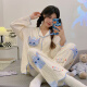 浪莎（LangSha）ins风网红新款睡衣女春秋季长袖长裤宽松开衫甜美卡通可爱家居服 9214 M 【建议80-100斤】
