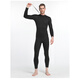 SBART 1.5mm one-piece swimsuit men's warm and cold-proof wetsuit long-sleeved one-piece trousers sun protection wetsuit 1283 black 1.5mm M