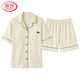 LangSha (LangSha) high-end couple pajamas pure cotton shorts simple cardigan can be worn on the outside for men and women's cotton home clothes in summer X12705-12805# L women's style
