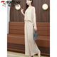 Woodpecker (TUCANO) European fashion cool ice silk sleeveless suit for women 2025 summer new loose slimming and slimming meat and fashionable two-piece set apricot color set (high-quality heavy cotton) XL 120-135Jin [Jin equals 0.5 kg]