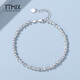 TTMIX fashion sparkling bouncy bead platinum bracelet pt950 platinum sparkling bead car flower bracelet for girlfriend, ready stock 8.7-8.9g 16+3cm