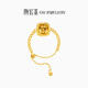 Chao Acer yellow 18K gold small sugar cube citrine ring women's ring ring bracelet gift for girlfriend birthday gift 18K gold crystal ring